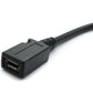 Câble SYSTEM-S USB 2.0 15 cm Adaptateur Micro B mâle vers femelle noir