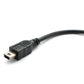 Câble SYSTEM-S USB 2.0 20 cm Adaptateur Mini B mâle vers femelle noir