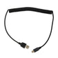 SYSTEM-S USB 2.0 Kabel 130 cm Mini B Buchse zu Typ A Stecker Spirale für Garmin