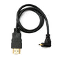 SYSTEM-S Cable HDMI 1.4 50 cm tipo A adaptador macho a micro macho angulo en negro