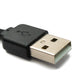 SYSTEM-S USB 2.0 Kabel 13 cm Typ B Stecker zu Typ A Stecker Adapter kurz flach in Schwarz