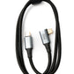 Cable SYSTEM-S USB4 80 cm Tipo C macho a macho 40 Gbit/s USB 4.0 trenzado ángulo