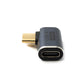 SYSTEM-S USB4 USB Adapter Typ C Stecker zu Buchse 40 Gbit/s Winkel USB 4.0 Kabel in Grau