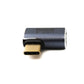 SYSTEM-S USB4 USB Adapter Typ C Stecker zu Buchse 40 Gbit/s Winkel USB 4.0 Kabel in Grau