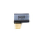 SYSTEM-S USB4 USB Adapter Typ C Stecker zu Buchse 40 Gbit/s Winkel USB 4.0 Kabel in Grau