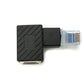SYSTEM-S LAN adapter RJ45 plug to socket angle Ethernet adapter cable in black