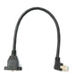 SYSTEM-S LAN Kabel 30 cm 8P8C Stecker zu Buchse Winkel Schraube Adapter in Schwarz