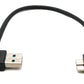 SYSTEM-S USB 3.0 Kabel 25 cm Micro B Stecker zu Typ A Stecker Winkel in Schwarz