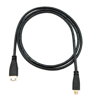 Cavo HDMI 100 cm adattatore da microspina a minispina in nero