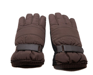 SYSTEM-S anti-slip polyester gloves for smartphones touch screens in brown