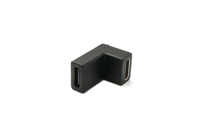 SYSTEM-S USB 3.1 Adapter Typ C Buchse zu Buchse Winkel Kabel in Schwarz