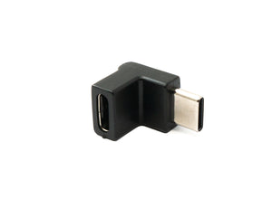 Adaptateur SYSTEM-S USB 3.1 type C mâle vers câble coudé femelle en noir