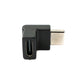 SYSTEM-S USB 3.1 Adapter Typ C Stecker zu Buchse Winkel Kabel in Schwarz