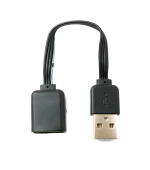 Câble SYSTEM-S USB 2.0 13 cm adaptateur type A mâle vers femelle court plat en noir