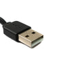 SYSTEM-S USB 2.0 cable 13 cm Type A male to female short flat in black