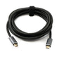SYSTEM-S USB 3.2 Gen 2 Kabel 300 cm Typ C Stecker zu Stecker Adapter geflochten Schwarz
