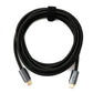 SYSTEM-S USB 3.2 Gen 2 Kabel 300 cm Typ C Stecker zu Stecker geflochten Schwarz