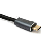 SYSTEM-S USB 3.2 Gen 2 Kabel 300 cm Typ C Stecker zu Stecker geflochten Schwarz
