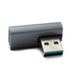 SYSTEM-S USB 3.0 Gen 2 Adapter Typ A Buchse zu Stecker Winkel Kabel in Grau
