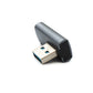 SYSTEM-S USB 3.0 Gen 2 Adapter Typ A Buchse zu Stecker Winkel Kabel in Grau