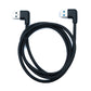 SYSTEM-S USB 3.0 Kabel 100 cm Typ A Stecker zu Stecker Winkel in Schwarz