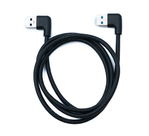 USB 3.0 cable 100 cm type A male to male angle adapter in black