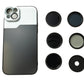 SYSTEM-S ND Filter Set 37 mm Neutral Density with Case and Bag for iPhone 14 Plus