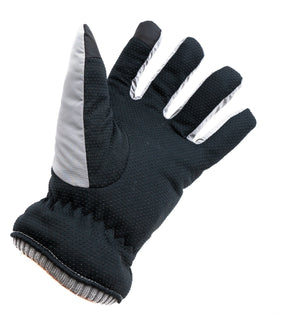 SYSTEM-S anti-slip polyester gloves for smartphones touch screens in grey