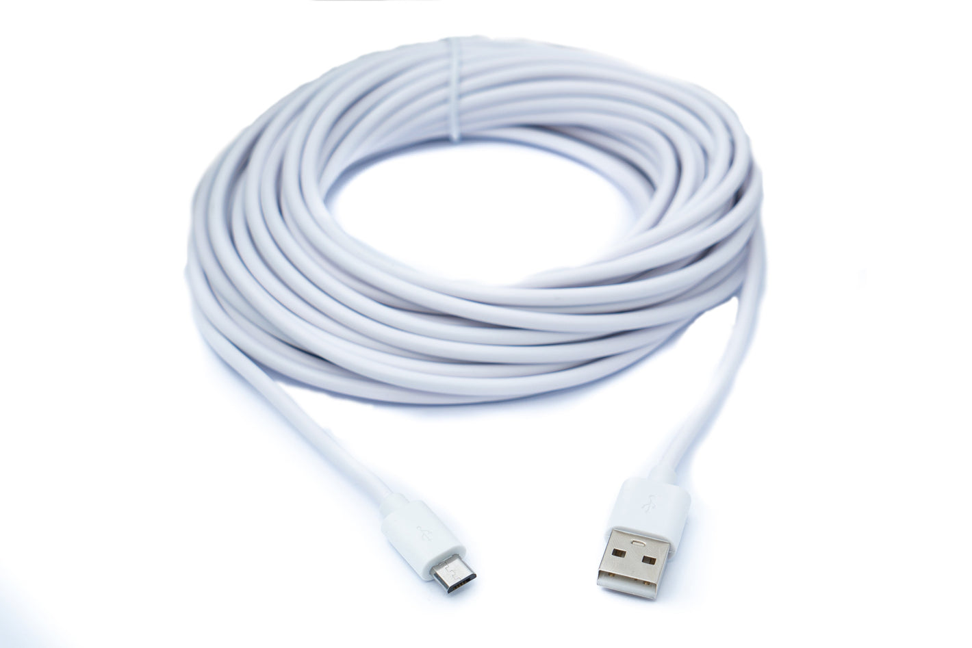 SYSTEM-S USB 2.0 Kabel 100 cm Micro B Stecker zu Typ A Stecker Adapter in Weiß