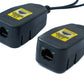 SYSTEM-S 2x CCTV Kabel 10 cm RJ45 Buchse zu BNC DC Video Strom Adapter in Schwarz