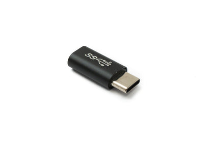 SYSTEM-S USB 3.1 Adapter Typ C Stecker zu Buchse Kabel in Schwarz