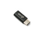 SYSTEM-S USB 3.1 Adapter Typ C Stecker zu Buchse Kabel in Schwarz