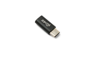 SYSTEM-S USB 3.1 adapter type C male to female cable in black