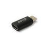 SYSTEM-S USB 3.1 Adapter Typ C Stecker zu Buchse Kabel in Schwarz