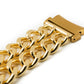 Bracelet SYSTEM-S 20 mm en métal pour montre connectée Samsung Galaxy Watch 4 en jaune