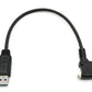 SYSTEM-S USB 3.0 Kabel 30 cm Micro B Stecker zu Typ A Stecker Schraube Winkel in Schwarz