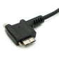 SYSTEM-S USB 3.0 Kabel 30 cm Micro B Stecker zu Typ A Stecker Schraube Winkel in Schwarz
