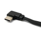 Câble SYSTEM-S USB 3.1 13 cm Type C mâle vers 2.0 Type A mâle angle plat noir