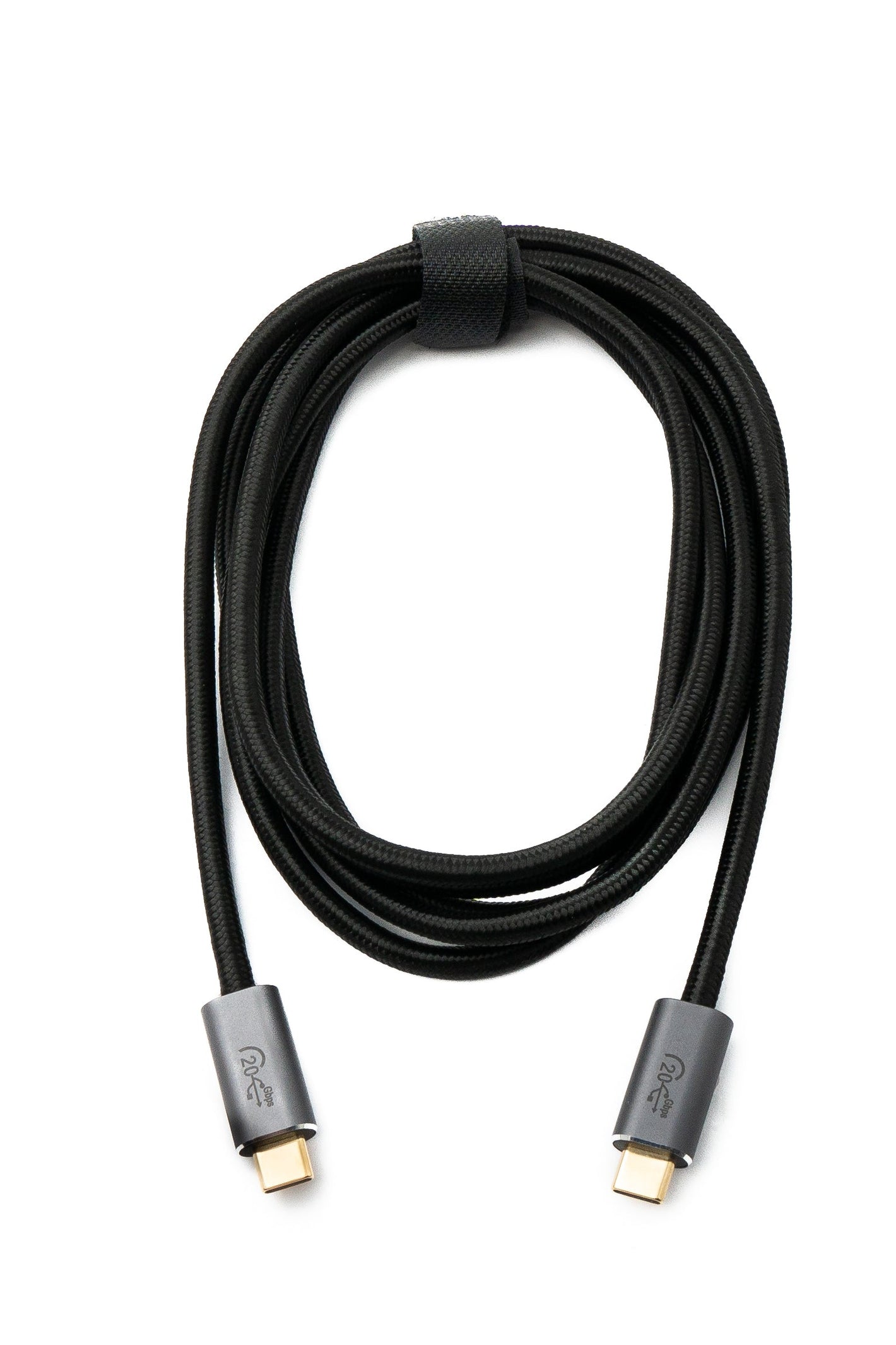 SYSTEM-S USB 3.2 Gen 2 Cable 200 cm Type C Male to Male Adapter Braided Black