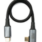 Cable SYSTEM-S USB4 30 cm Tipo C macho a macho 40 Gbit/s USB 4.0 trenzado ángulo
