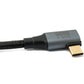 Cable SYSTEM-S USB4 30 cm Tipo C macho a macho 40 Gbit/s USB 4.0 trenzado ángulo