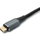 Cable SYSTEM-S USB4 30 cm Tipo C macho a macho 40 Gbit/s USB 4.0 trenzado ángulo