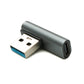 SYSTEM-S USB 3.1 Gen 2 Adapter Typ C Buchse zu 3.0 Typ A Stecker Winkel Kabel in Grau