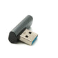 SYSTEM-S USB 3.1 Gen 2 Adapter Typ C Buchse zu 3.0 Typ A Stecker Winkel Kabel in Grau