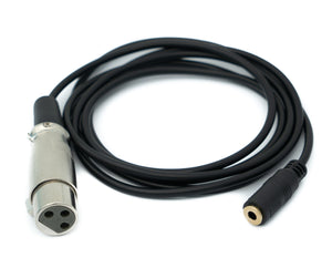 Câble audio SYSTEM-S 1,5 m prise jack 3,5 mm vers prise XLR 3 broches adaptateur AUX noir