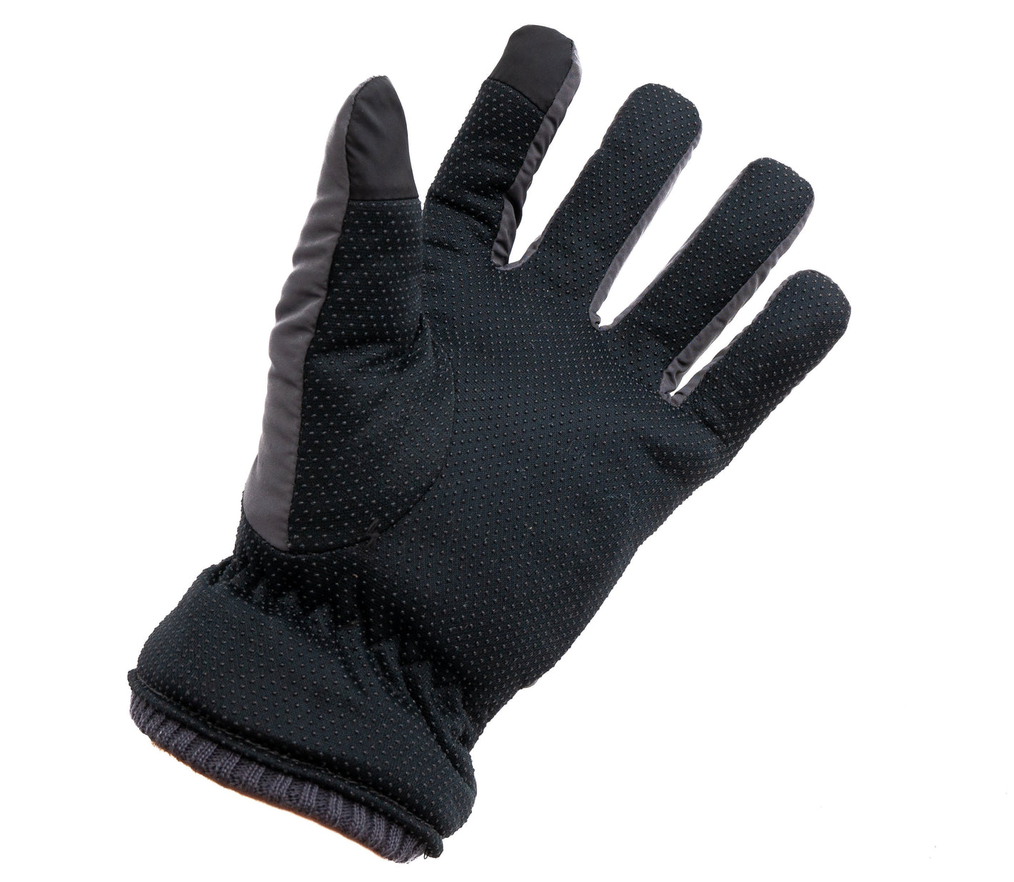 SYSTEM-S anti-slip polyester gloves for smartphones touch screens in grey