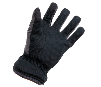 Guantes antideslizantes SYSTEM-S de poliéster para pantallas táctiles de smartphones en color gris