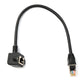 SYSTEM-S LAN cable 30 cm 8P8C socket to RJ45 plug angle screw in black