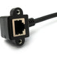 SYSTEM-S LAN cable 30 cm 8P8C socket to RJ45 plug angle screw in black