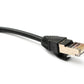 SYSTEM-S LAN cable 30 cm 8P8C socket to RJ45 plug angle screw in black